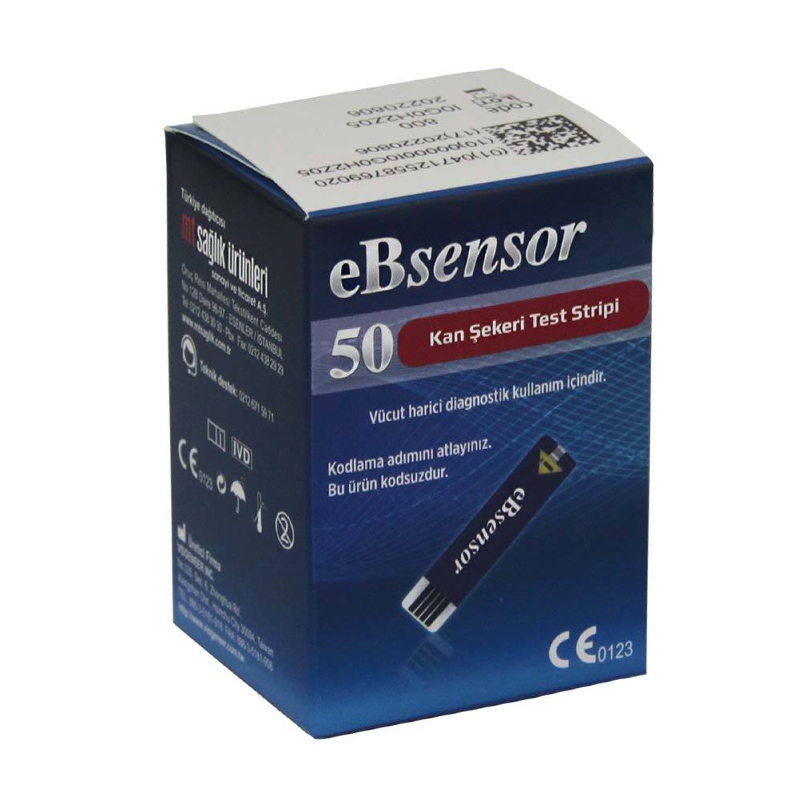 EB Sensor Şeker Ölçüm Stribi 50'li
